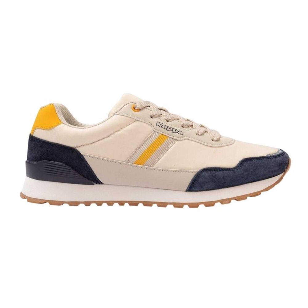 Kappa Mens Draydon Logo Suede Low Cut Sneakers / Beige/Navy
